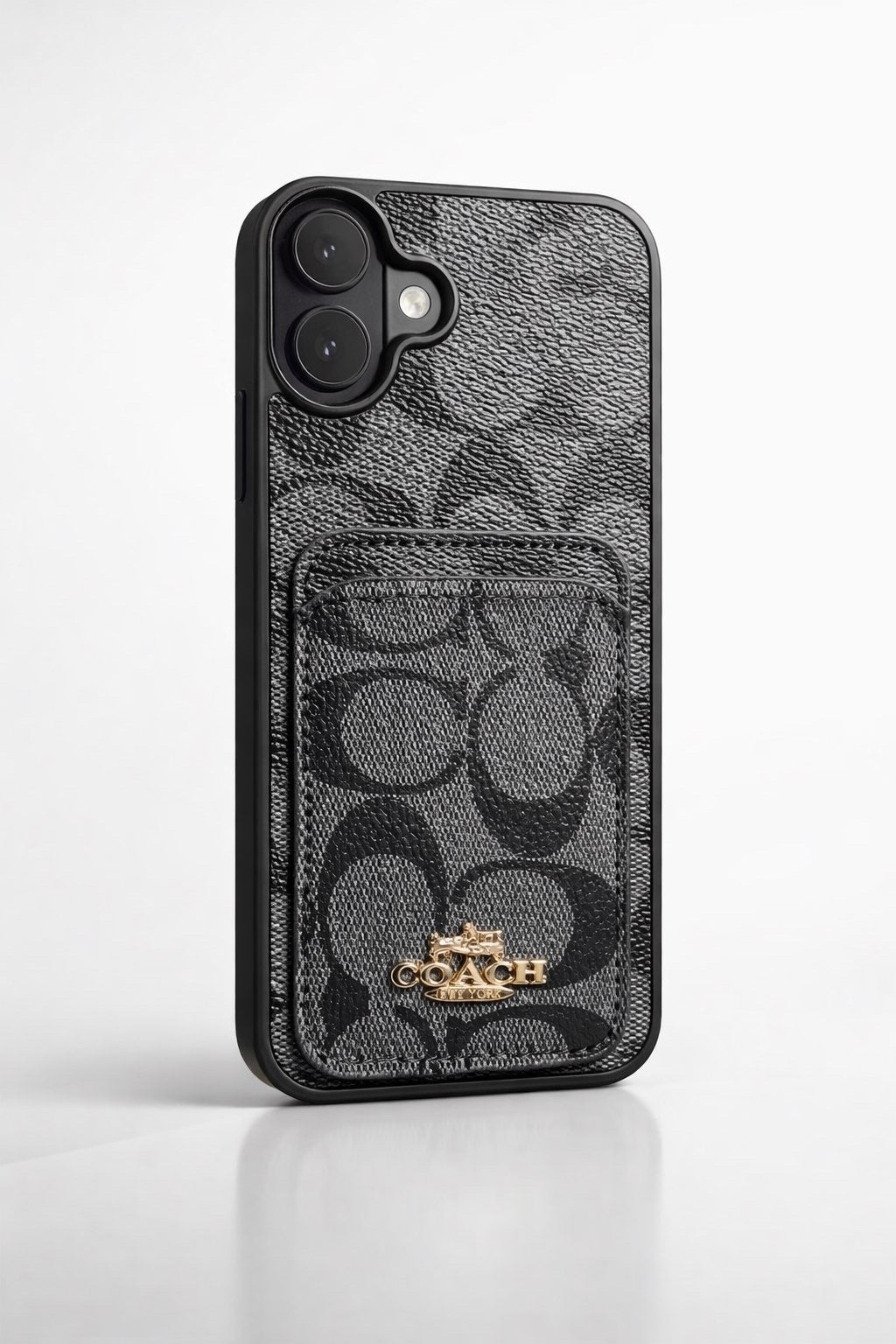 COQUE COACH NOIR - PORTE CARTE INTÉGRÉ